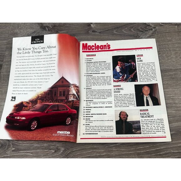 Maclean's Our Game Canada's Weekly Newspaper Paperback April 26, 1993 - Picture 2 of 6